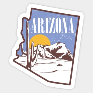 State of Arizona Desert Landscape Sticker